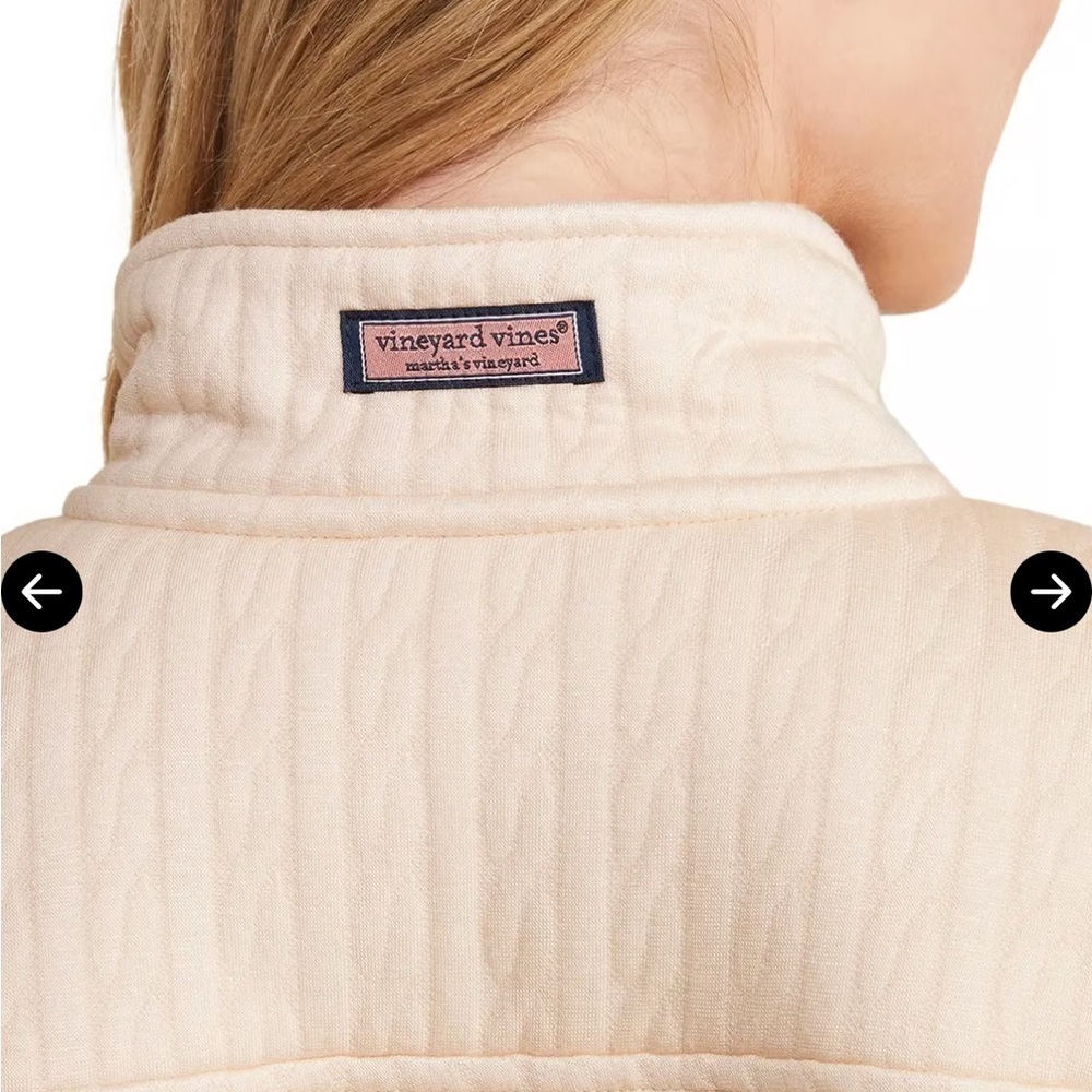 Vineyard Vines Beige Dreamcloth Zip Neck Sweatshirt - Soft Pink - Picture 2 of 4